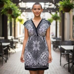 Bailey Girl Black White Sleeveless‎ Mini Short Dress Womens Medium